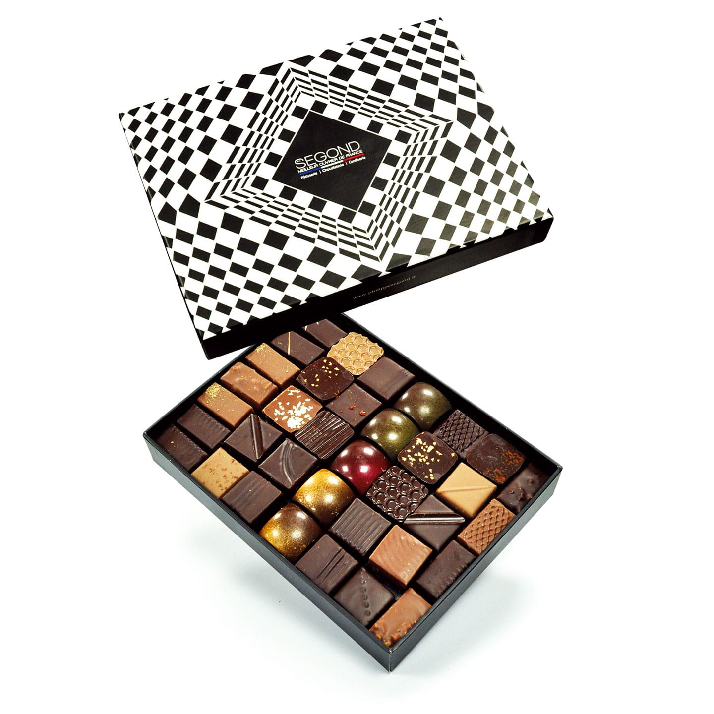 Assortiment Chocolats Noir et Lait 270g - 36 pièces Symétrie