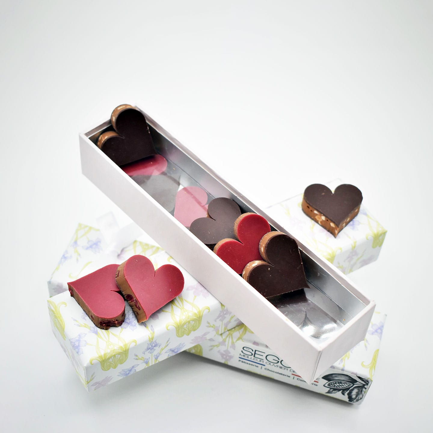 Coeurs Chocolat Praliné Fête des Mères 65g 5 pièces