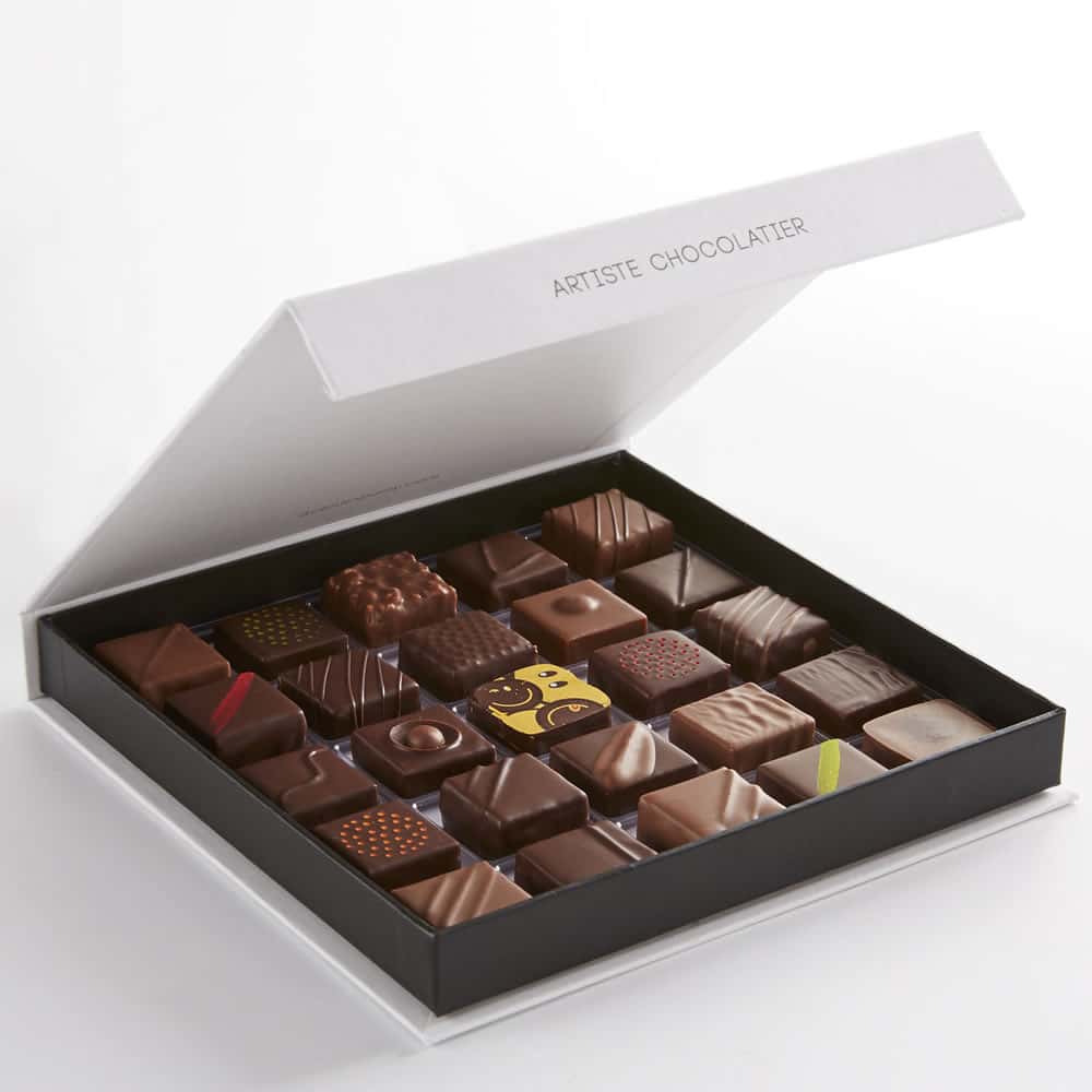 Assortiment Chocolats Pralinés Noir et Lait 175g - 25 pièces