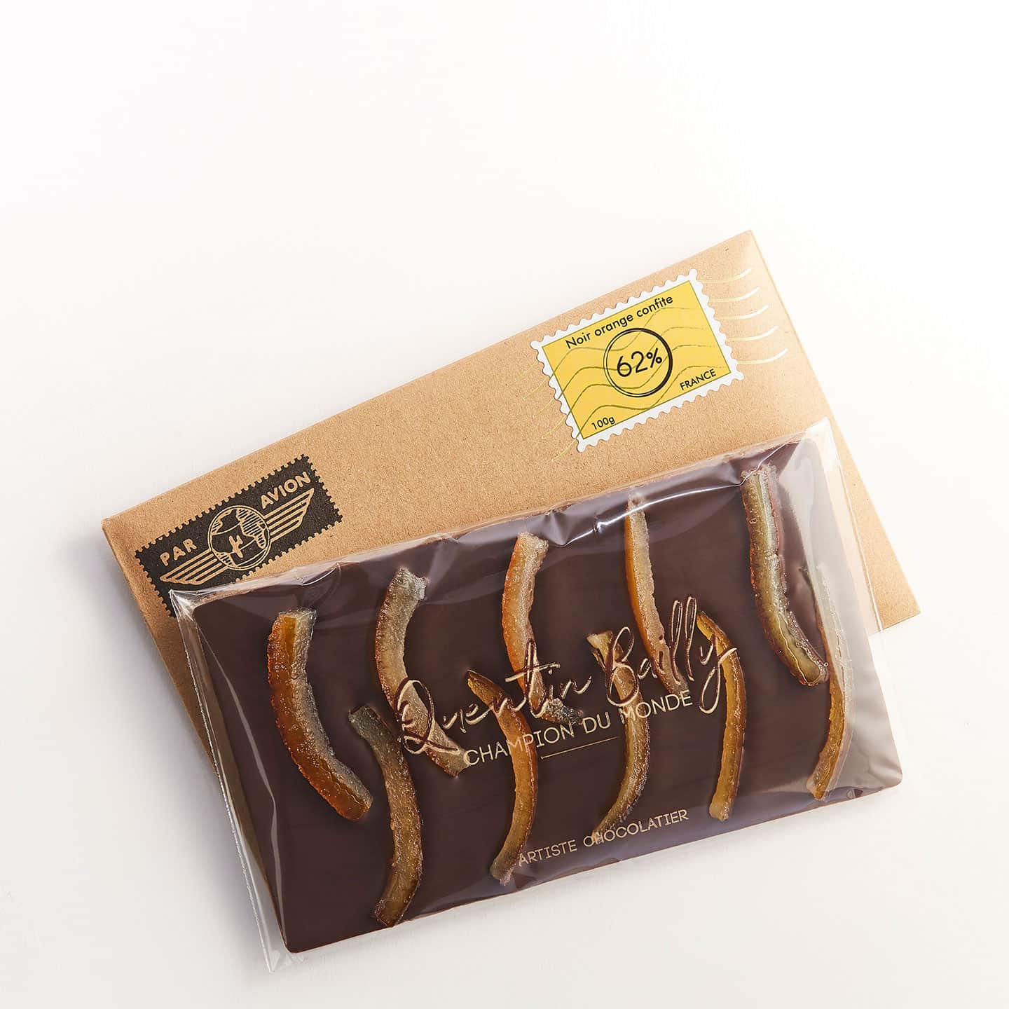 Tablette Chocolat Noir Oranges Confites 61% 110g
