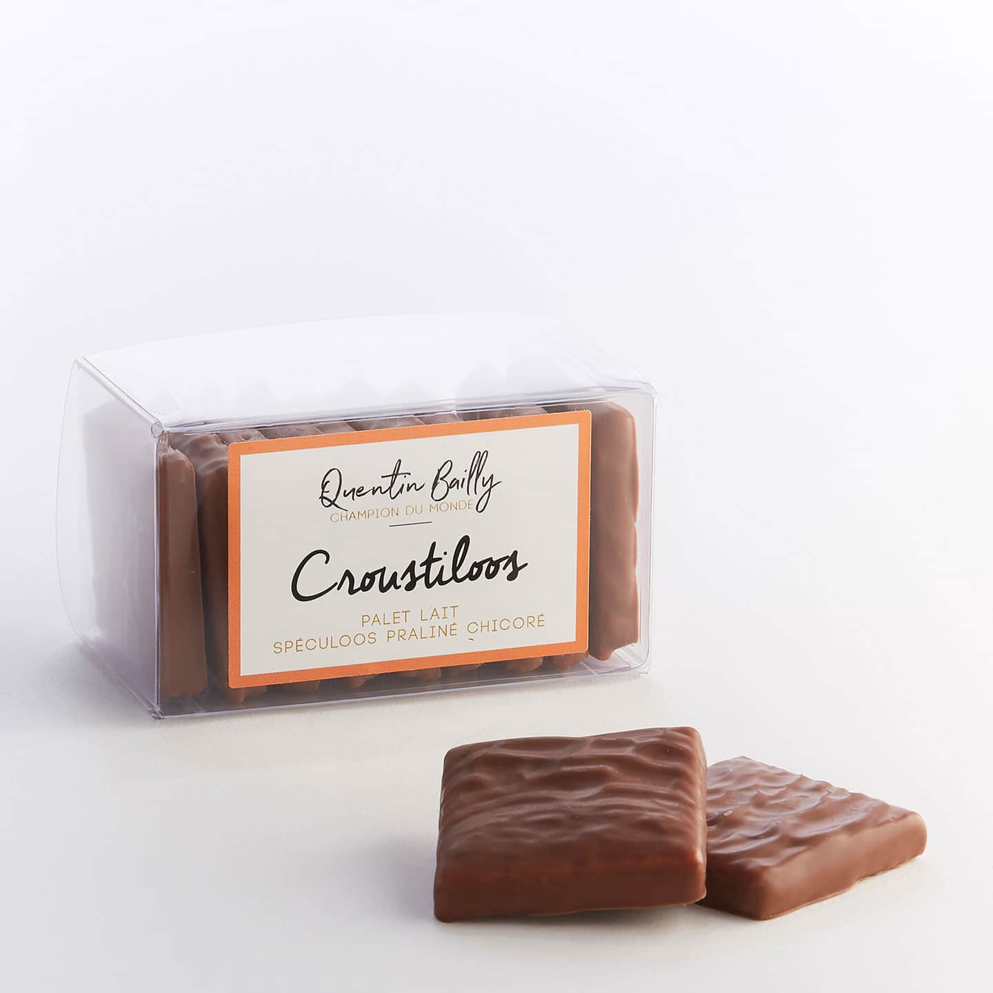 Biscuit Spéculoos enrobé Chocolat Lait Praliné Chicorée 100g Croustilloos