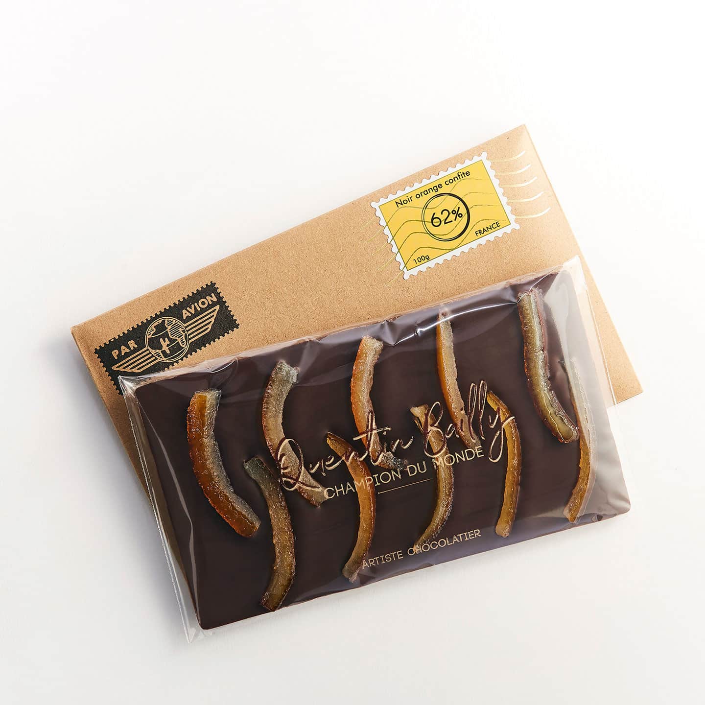 Tablette Chocolat Noir Oranges Confites 61% 110g