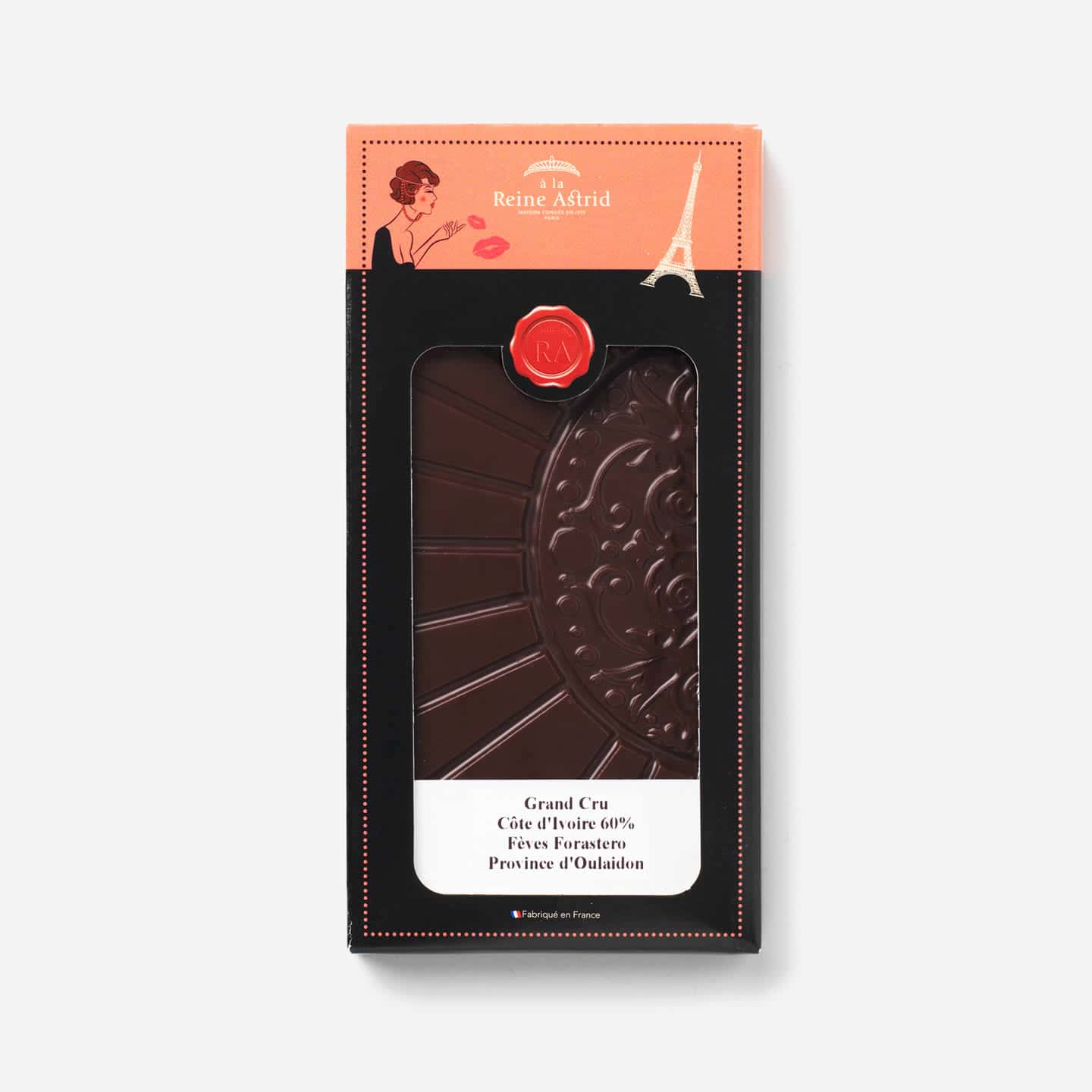 Tablette Chocolat Noir 60% Grand Cru origine Côte d'Ivoire 80g