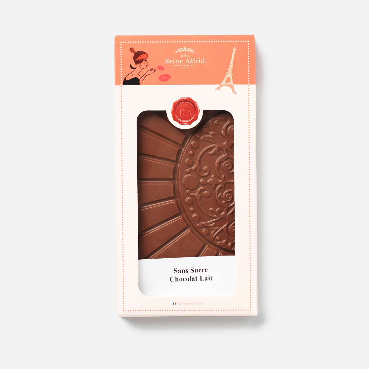 Tablette Chocolat Lait Sans Sucre 41% 75g