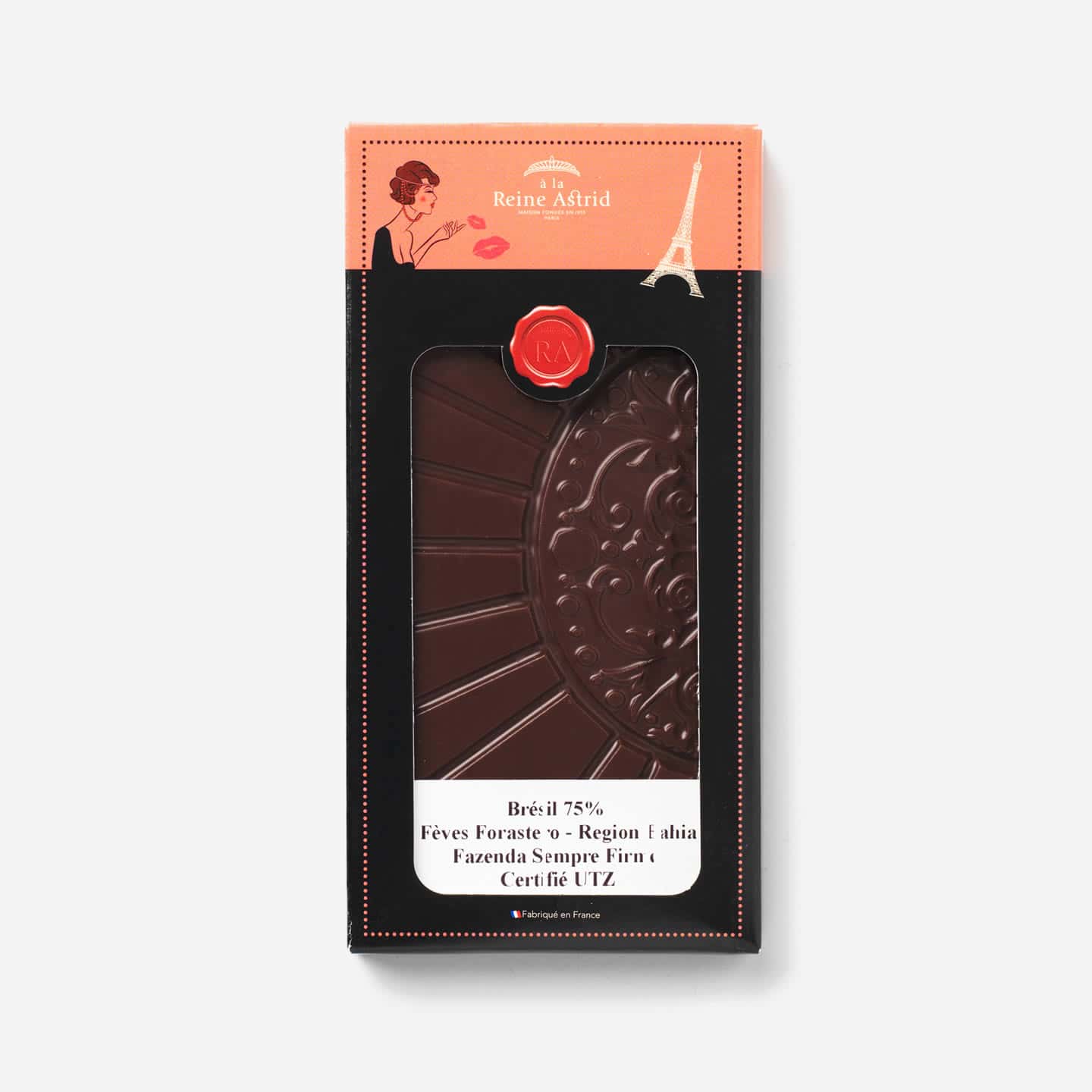 Tablette Chocolat Noir 75% Grand Cru origine Brésil 85g Bean to Bar