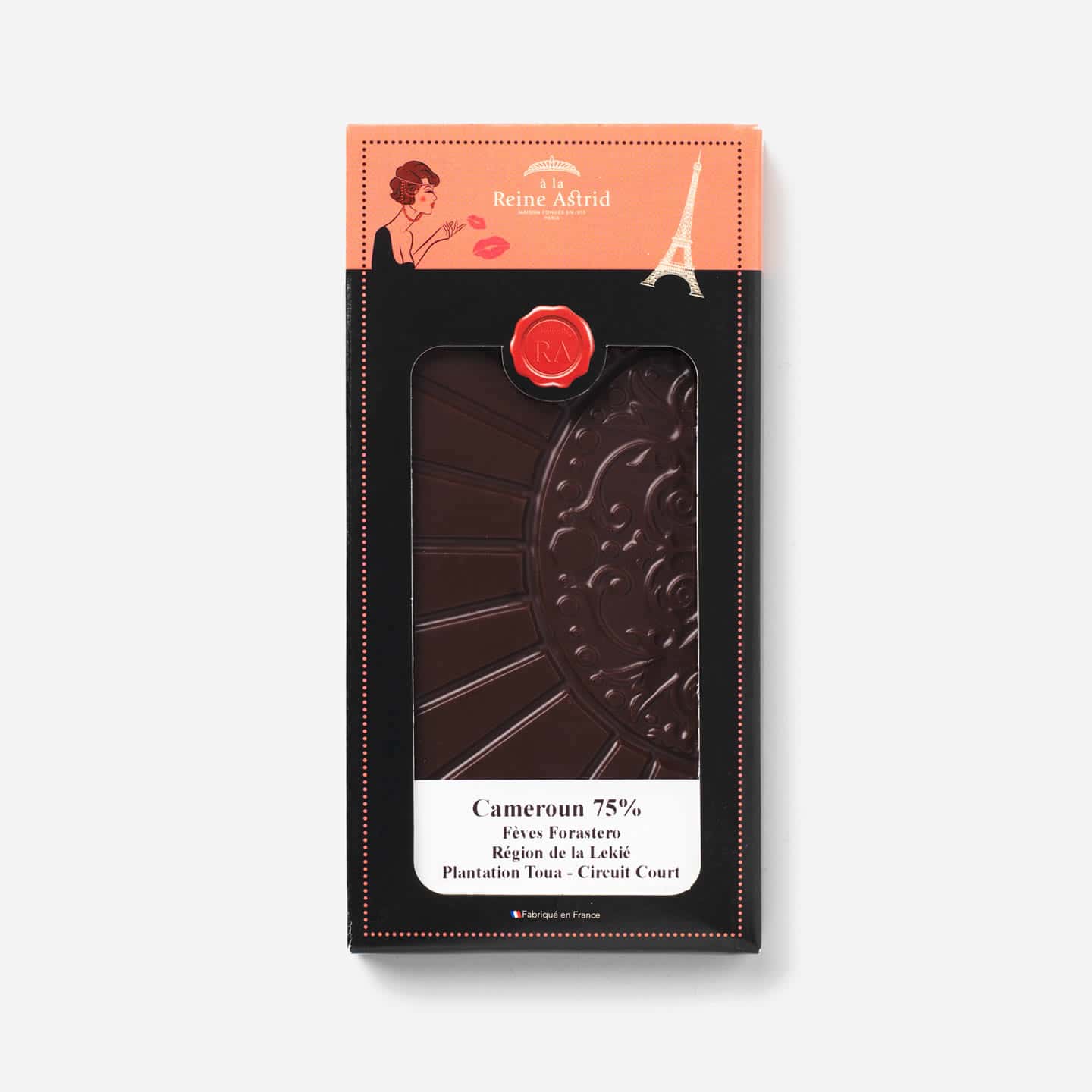 Tablette Chocolat Noir 75% Grand Cru origine Cameroun 75g Bean to Bar