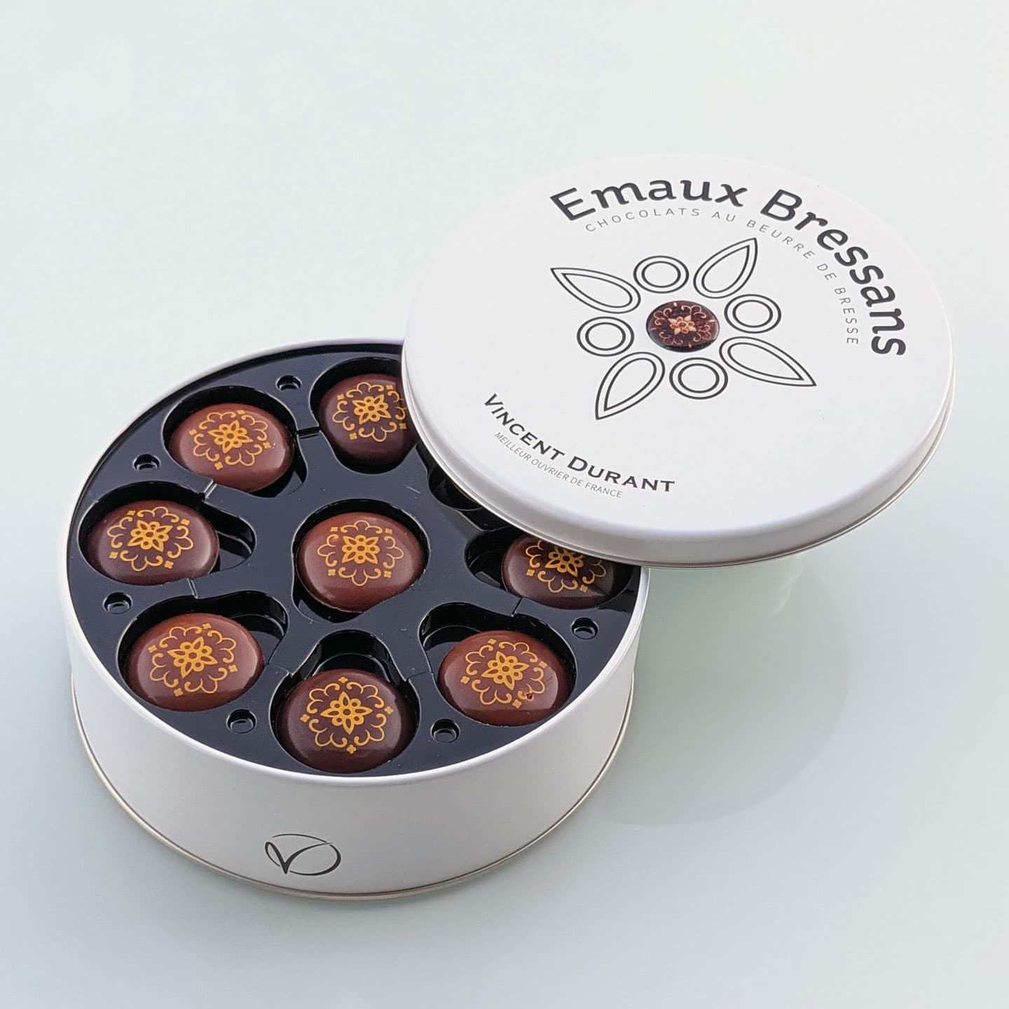 Palets Chocolat Noir et Lait Caramel Beurre de Bresse 230g - 45 pièces Emaux Bressans