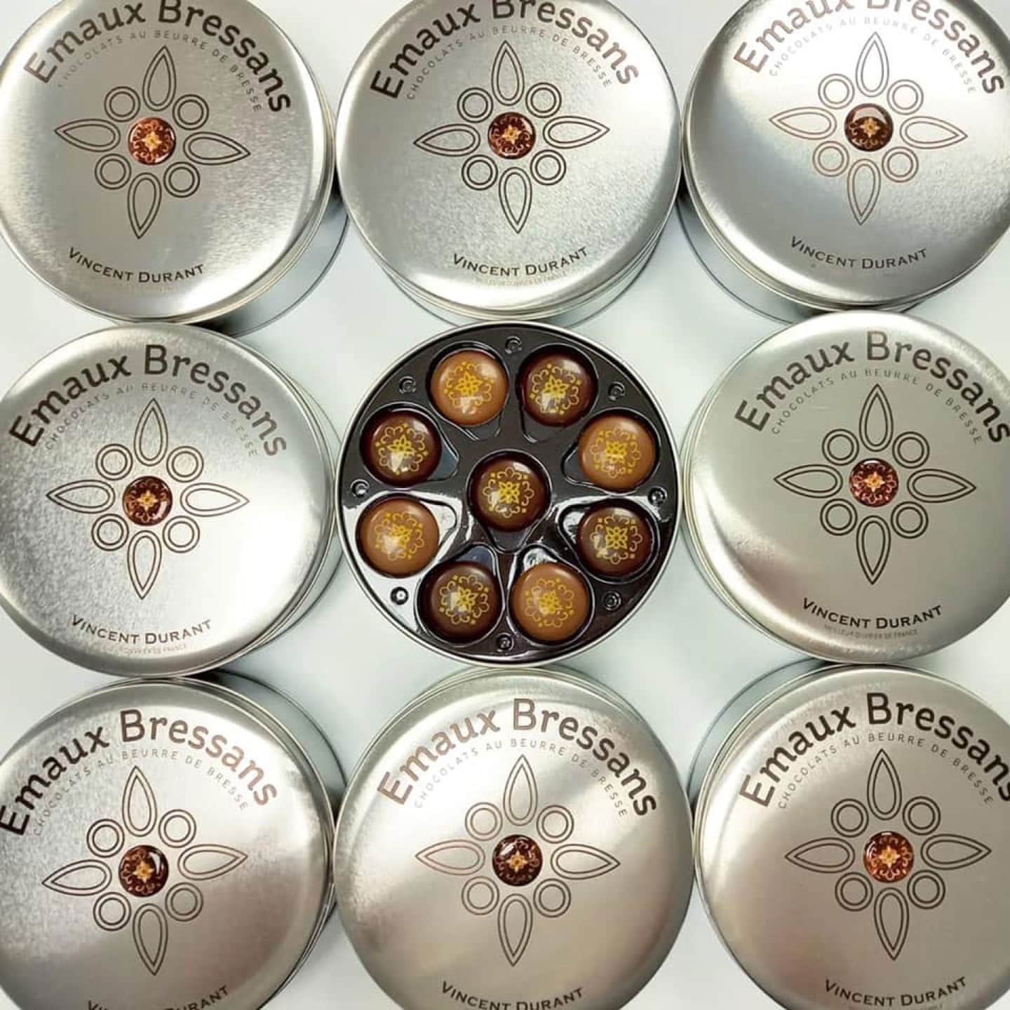 Palets Chocolat Noir et Lait Caramel Beurre de Bresse 230g - 45 pièces Emaux Bressans