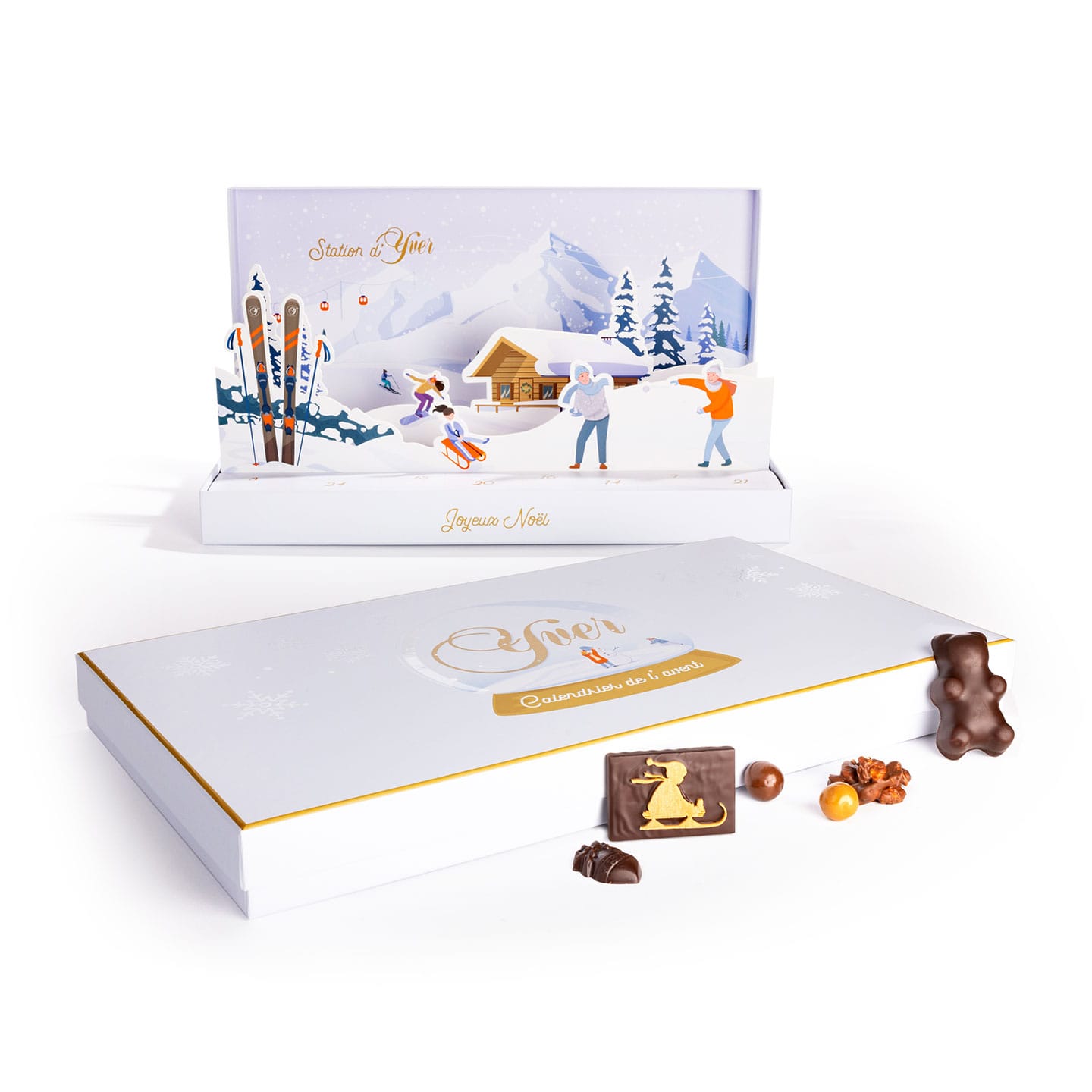 Calendrier de l'Avent 240g 24 cases