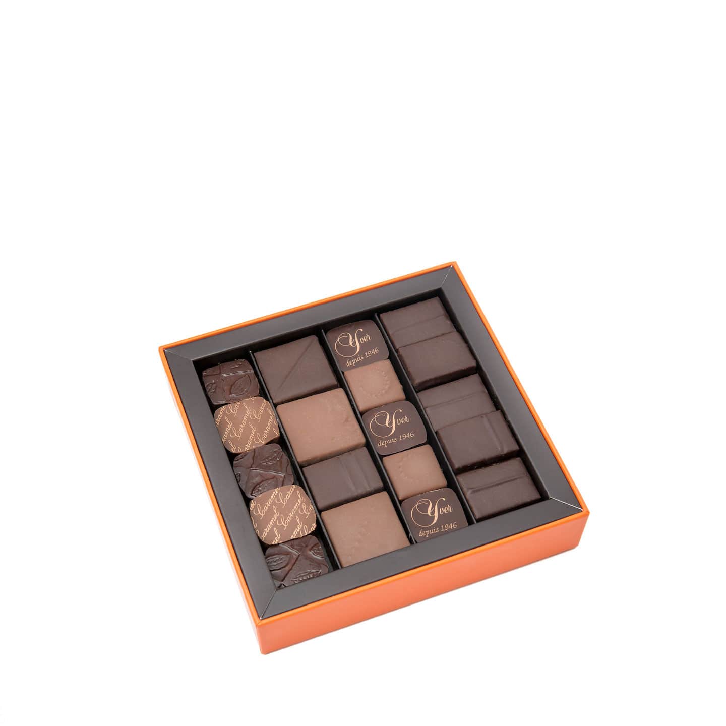 Assortiment chocolats Noir et Lait 180g - 28 pièces Prestige