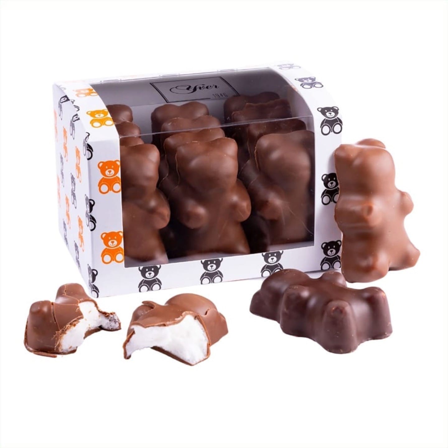 Oursons Guimauve enrobée Chocolat Noir 190g - 12 pièces