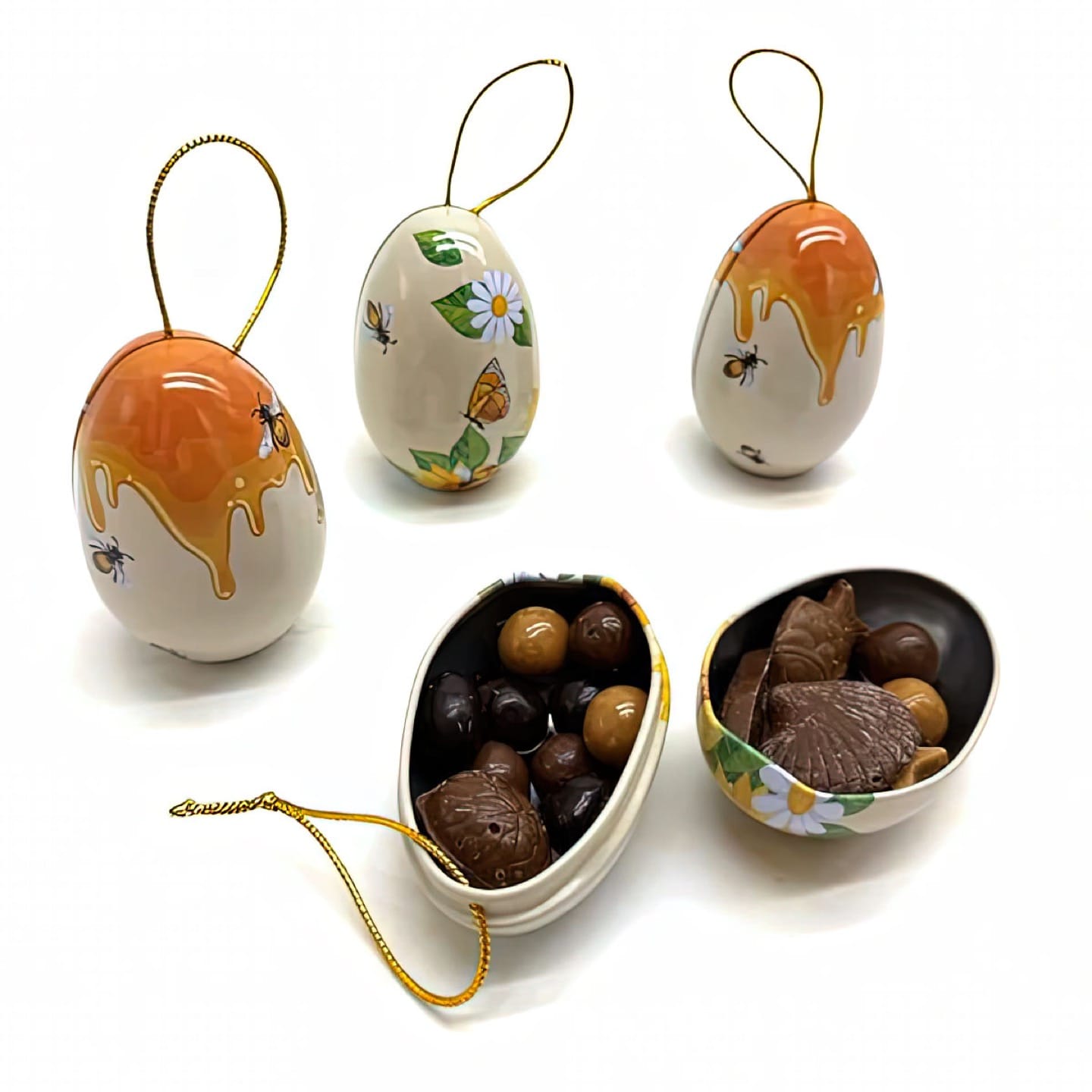 Oeuf Metal Chocolat Fleur Assorti Pâques 150g