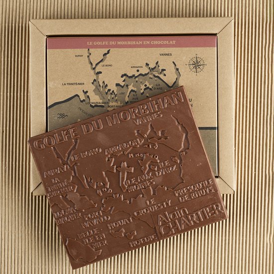 Alain Chartier Tablette Chocolat Lait 39% Caramel Golfe du Morbihan 150g