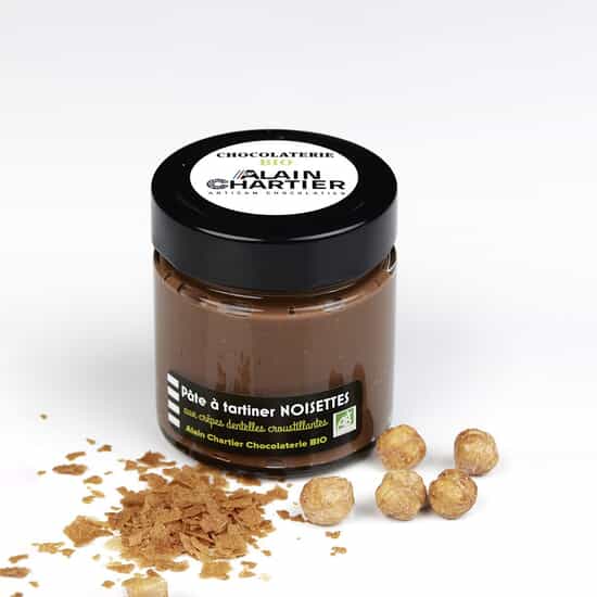 Alain Chartier Aufstrich Milchschokolade & Haselnuss & Crêpe Dentelle Bio 250 g Alain Chartier Aufstrich Milchschokolade & Haselnuss & Crêpe Dentelle Bio 250 g
