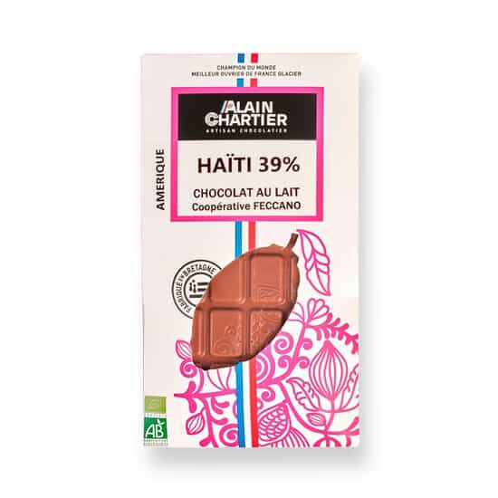 Alain Chartier Tafel Milchschokolade 39% Haiti - Bean-to-Bar - Bio 80g Alain Chartier Tafel Milchschokolade 39% Haiti - Bean-to-Bar - Bio 80g