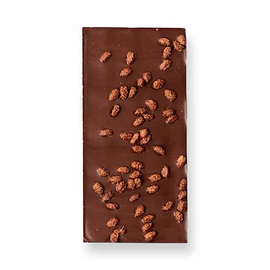 Tafel Milchschokolade 45% & Puffreis Bean-to-Bar Bio 90g Tafel Milchschokolade 45% & Puffreis Bean-to-Bar Bio 90g