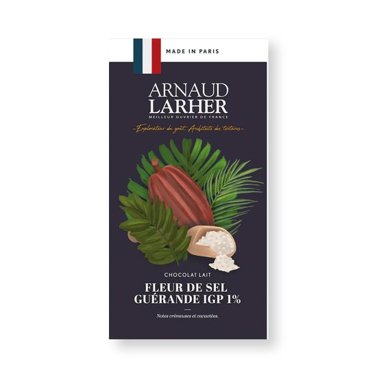 Arnaud Larher Tablette Chocolat Lait Fleur de Sel 40% 75g