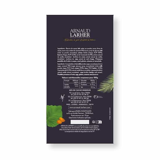 Tablette Chocolat Lait Caramel 40% 75g Tablette Chocolat Lait Caramel 40% 75g