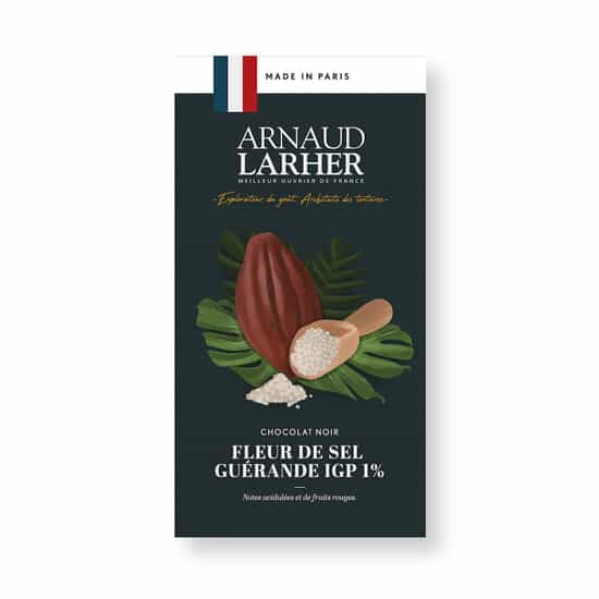 Arnaud Larher Tablette Chocolat Noir Fleur de Sel 64% 75g Arnaud Larher Tablette Chocolat Noir Fleur de Sel 64% 75g