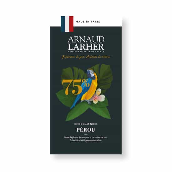 Arnaud Larher Tablette Chocolat Noir 75% Pérou 75g Arnaud Larher Tablette Chocolat Noir 75% Pérou 75g