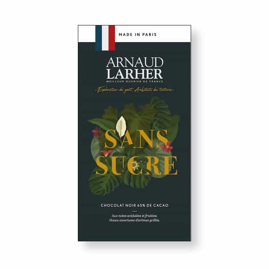 Arnaud Larher Tafel Dunkel 65% - Ohne Zucker 75g Arnaud Larher Tafel Dunkel 65% - Ohne Zucker 75g