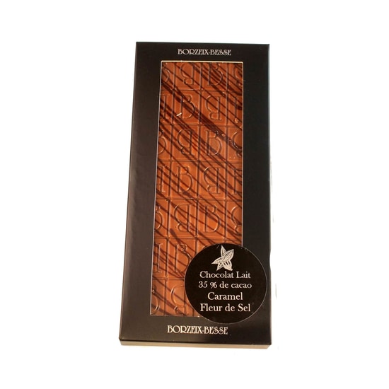 Borzeix Besse Tablette Chocolat Lait Caramel Fleur de Sel 35% 120 g