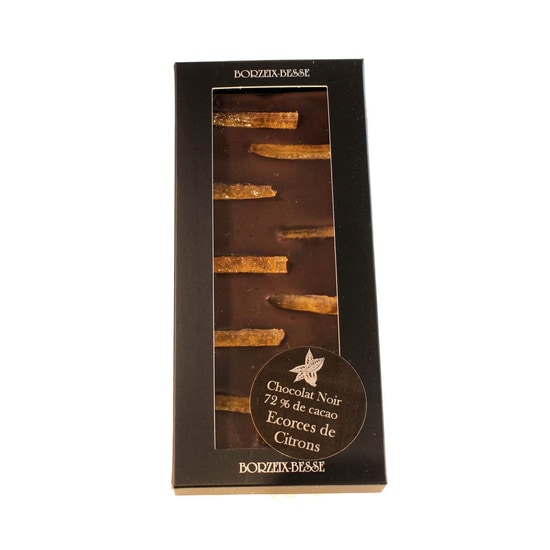 Borzeix Besse Tablette Chocolat Noir Citrons 72% 110 g Borzeix Besse Tablette Chocolat Noir Citrons 72% 110 g