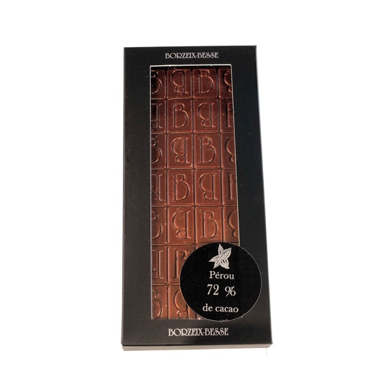 Borzeix Besse Tablette Chocolat Noir 72% Pérou 90 g