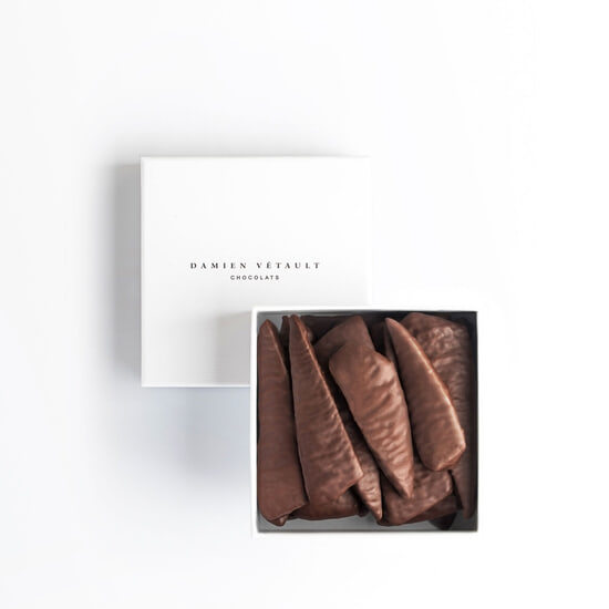 Damien Vétault Kandierte Orange ummantelt mit Dunkelschokolade Korsika 250g