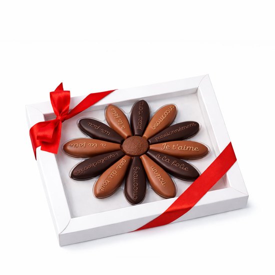 Delaveaux Marguerite Chocolats Noir & Lait 12 Pétales Delaveaux Marguerite Chocolats Noir & Lait 12 Pétales