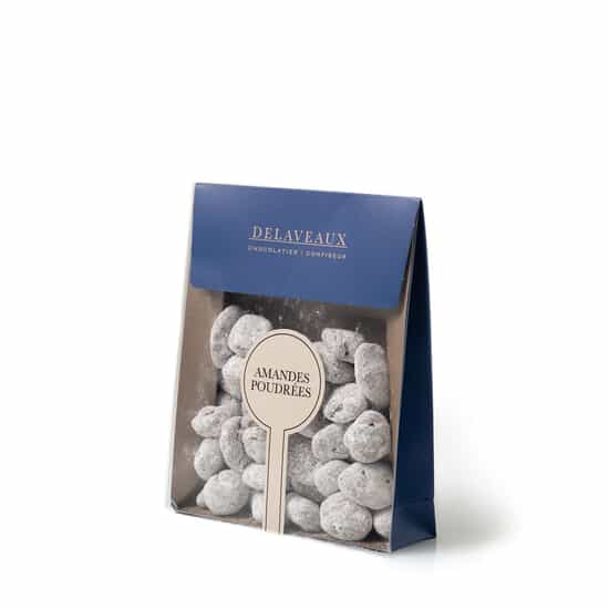 Delaveaux Amandes Chocolat Noir Caramel Sucre Glace 130g Delaveaux Amandes Chocolat Noir Caramel Sucre Glace 130g
