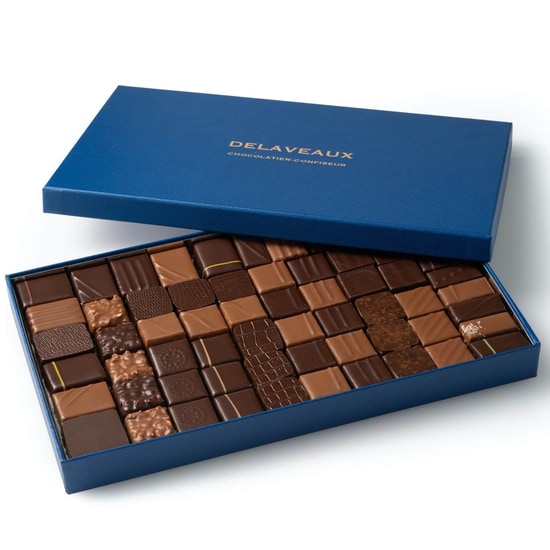 Delaveaux Pralinen Selektion Dunkel & Milchschokolade 62 Stück Delaveaux Pralinen Selektion Dunkel & Milchschokolade 62 Stück