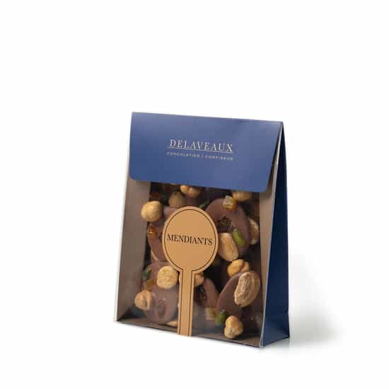 Delaveaux Mendiants Chocolat Lait 100g Delaveaux Mendiants Chocolat Lait 100g