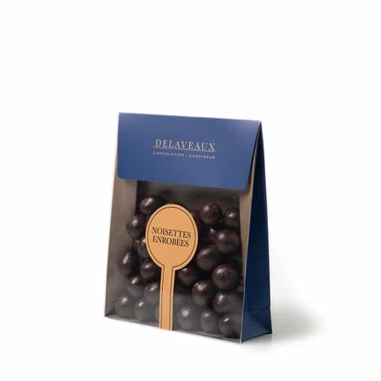 Delaveaux Noisettes Chocolat Noisettes enrobées Chocolat Noir 130g 130g Delaveaux Noisettes Chocolat Noisettes enrobées Chocolat Noir 130g 130g