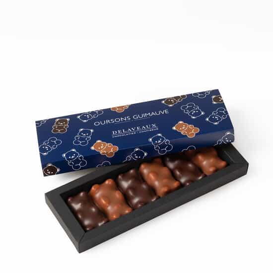 Delaveaux Oursons Guimauve Chocolat 6 Oursons Delaveaux Oursons Guimauve Chocolat 6 Oursons
