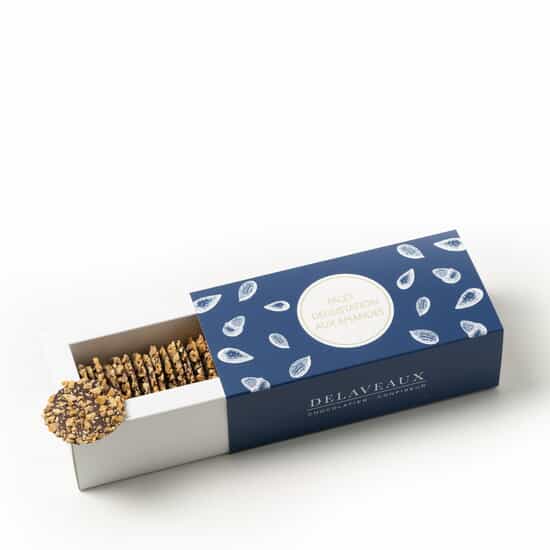 Delaveaux Palets Chocolat Noir Amandes 100g Delaveaux Palets Chocolat Noir Amandes 100g