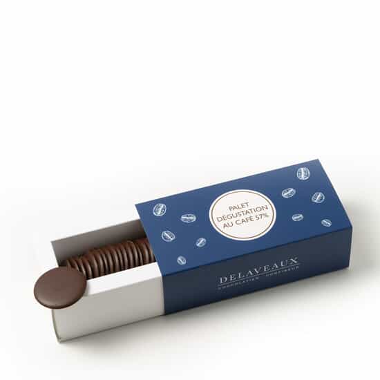 Delaveaux Palets Chocolat Noir Café 120g Delaveaux Palets Chocolat Noir Café 120g