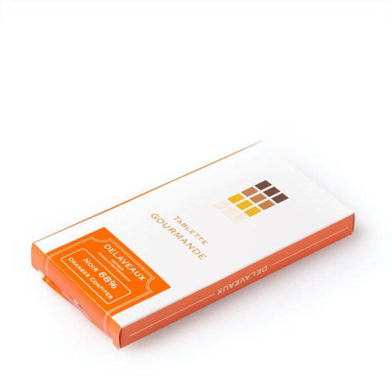 Delaveaux Tablette Chocolat Noir Oranges Confites 68% 85g Delaveaux Tablette Chocolat Noir Oranges Confites 68% 85g