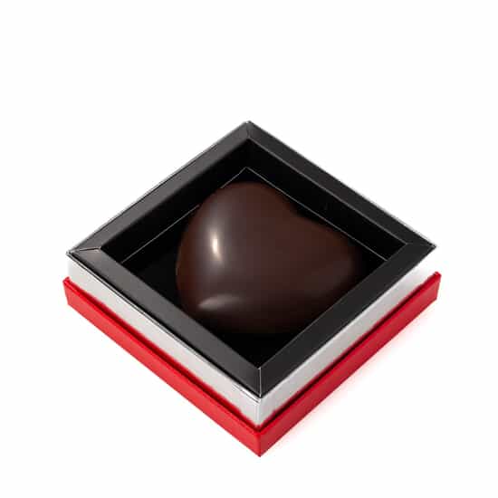 Delaveaux Cœur Chocolat Noir Garni Coffret - 100g Delaveaux Cœur Chocolat Noir Garni Coffret - 100g