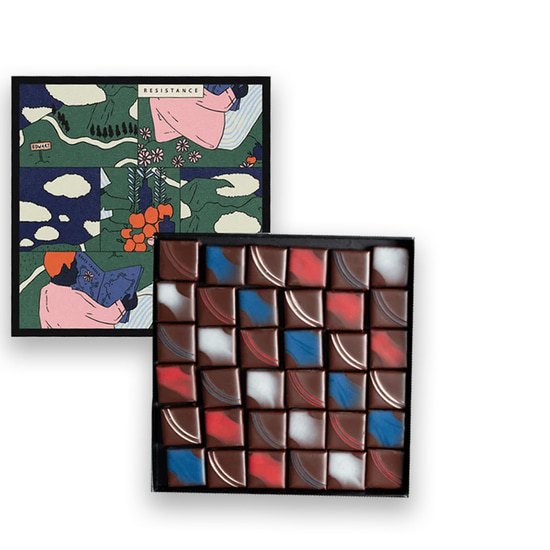 Edwart Assortiment Chocolats Noir Spiritueux Résistance 36 Chocolats