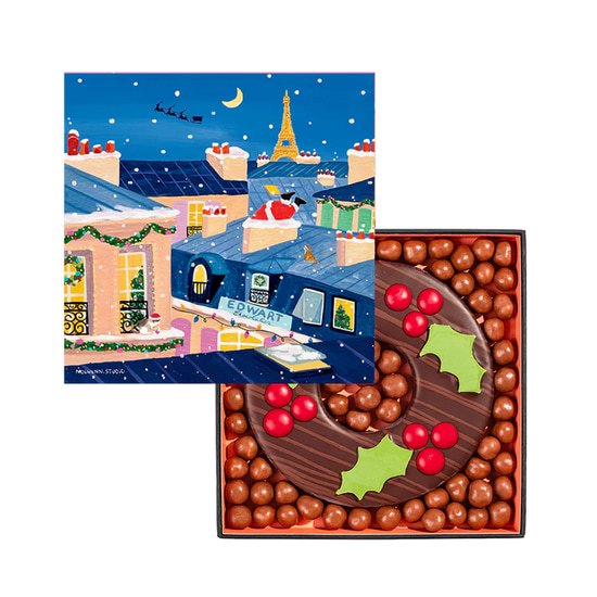 Edwart Krone & Schokoladenperlen Milch auf Dunkel Noël 2025 110g Edwart Krone & Schokoladenperlen Milch auf Dunkel Noël 2025 110g