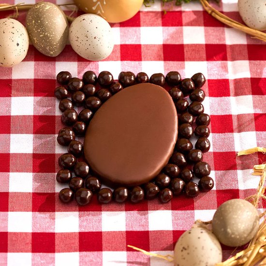 Edwart Oeuf Plat de Pâques Chocolat Lait & Billes Noir 70g
