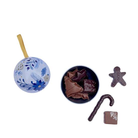 Joël Vilcoq Weihnachtskugel gefüllt Weiß 50g Joël Vilcoq Weihnachtskugel gefüllt Weiß 50g