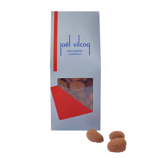 Joël Vilcoq Mandeln mit Dunkelschokolade 175g Joël Vilcoq Mandeln mit Dunkelschokolade 175g