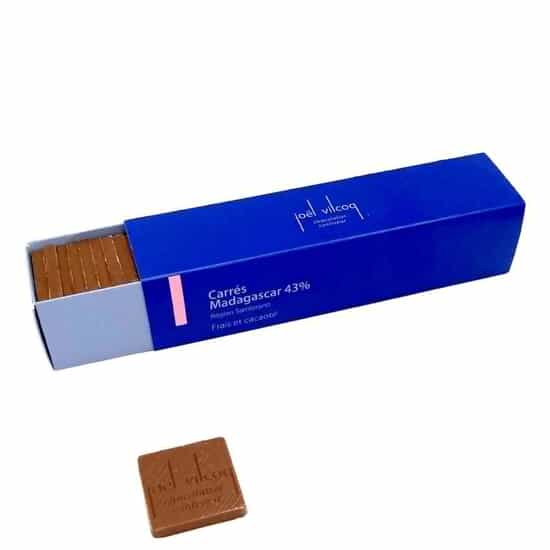 Joël Vilcoq Carrés Chocolat Lait 43% Madagascar 150g