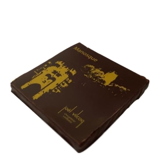 Joël Vilcoq Praliné-Schokoladen-Quadrat Dunkel Carré Manosque 110g Joël Vilcoq Praliné-Schokoladen-Quadrat Dunkel Carré Manosque 110g