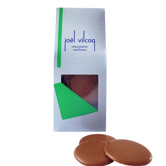 Joël Vilcoq Schokoladen scheiben Milchschokolade 150g Joël Vilcoq Schokoladen scheiben Milchschokolade 150g