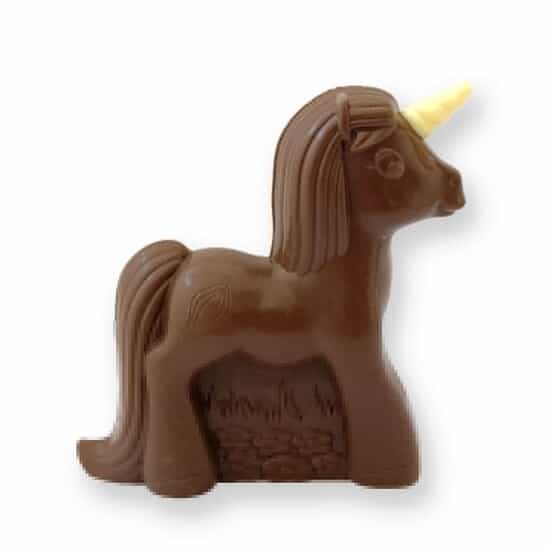 Joël Vilcoq Licorne de Pâques Chocolat Lait Garnie 100g