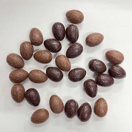 Joël Vilcoq Oeufs de Pâques Chocolat Praliné Noir & Lait 200g
