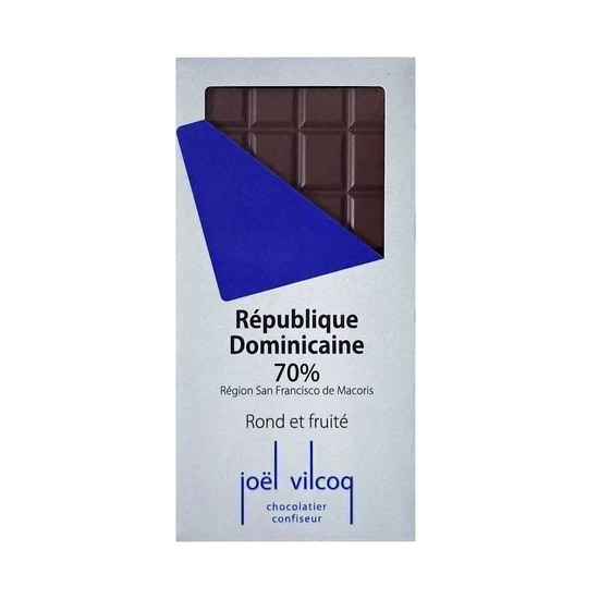 Joël Vilcoq Tablette Chocolat Noir 70% République Dominicaine 80g